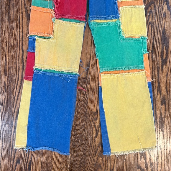 Vibrant Multicoloured Patchwork Jeans - Picture 3 of 8